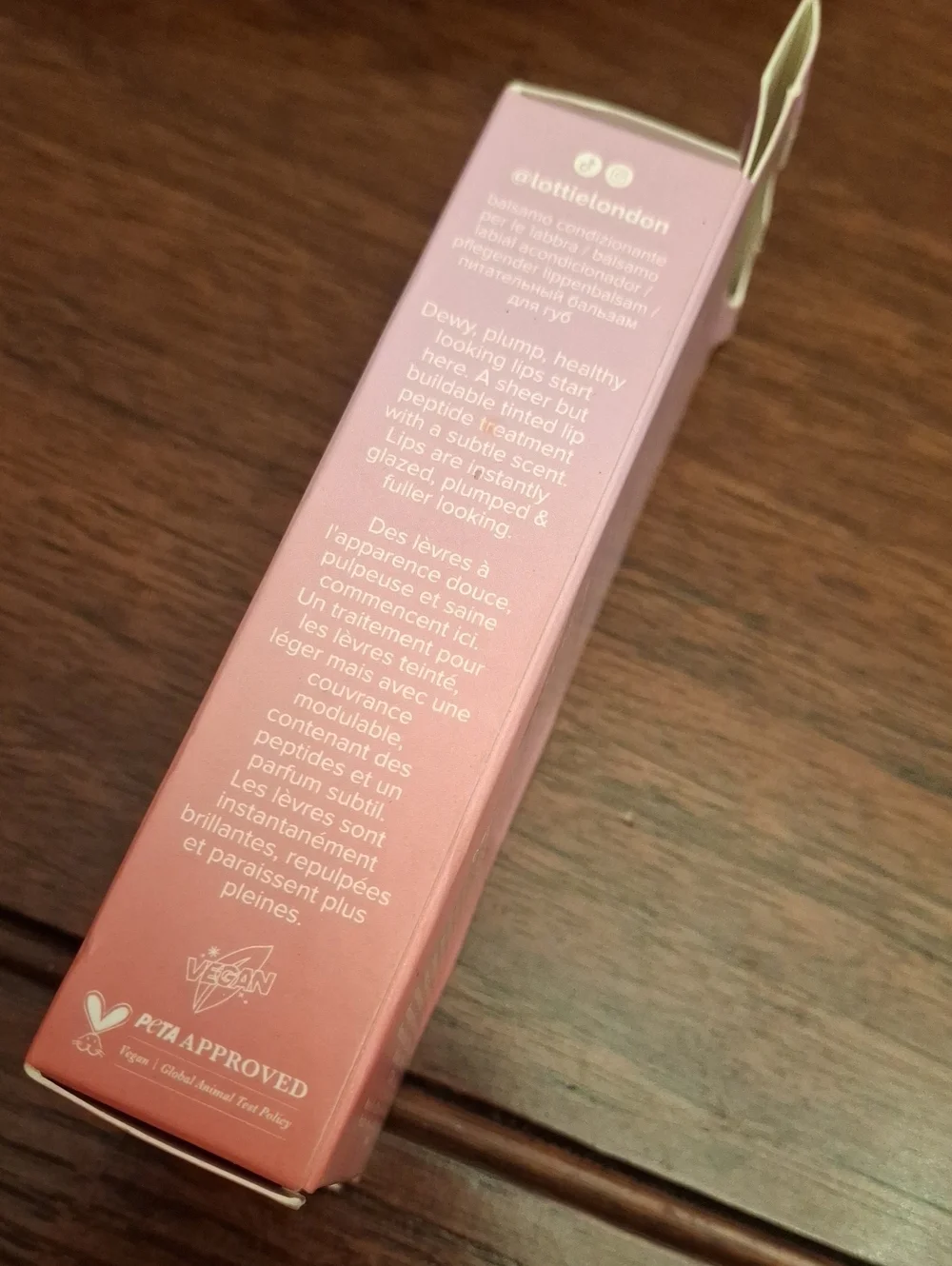 Lottie Tinted Lip Peptide Nourishing Lip Treatment Raspberry Jam New